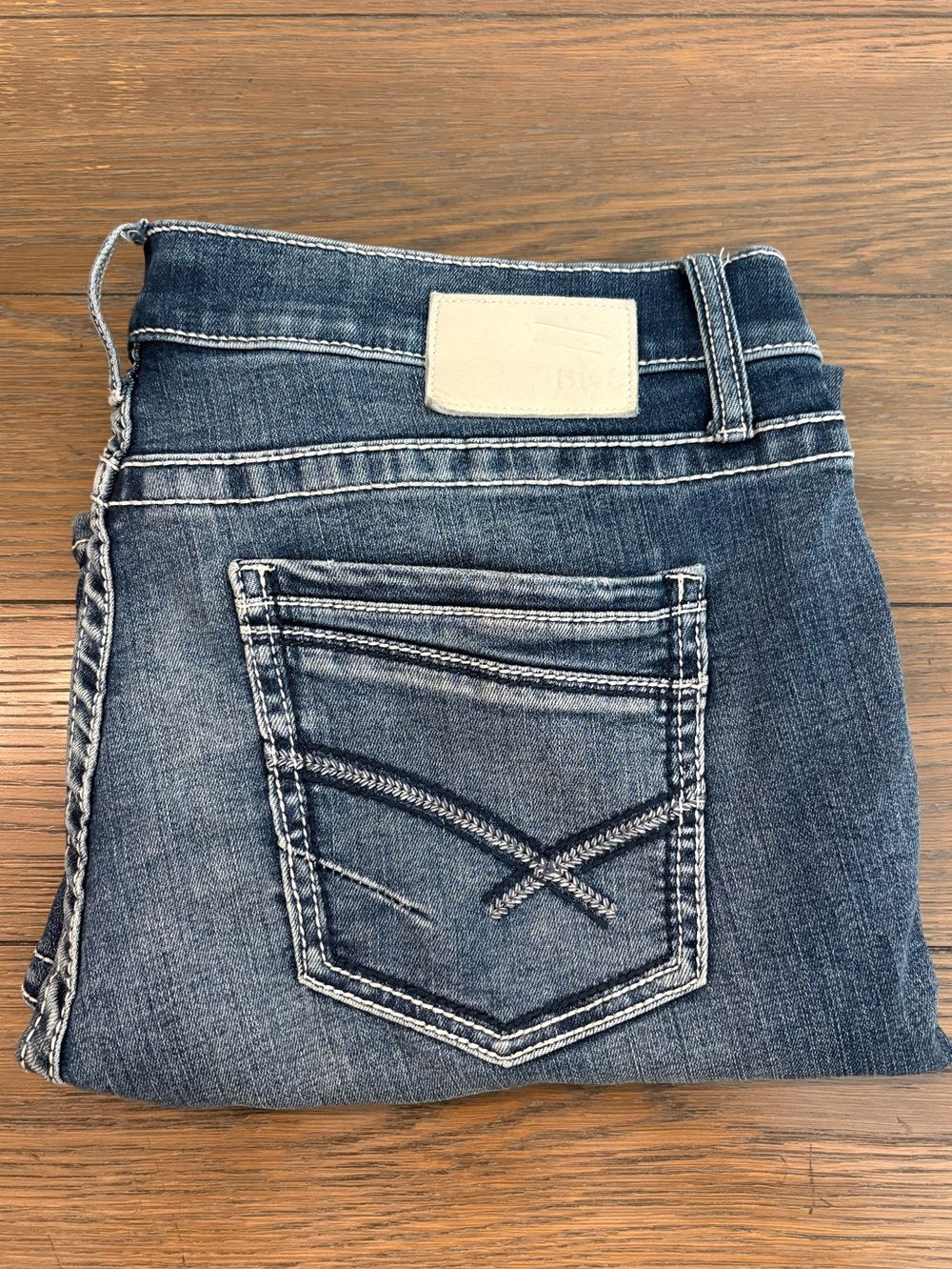 BKE Jake Men's Faded Blue Straight Jeans Size 38x30